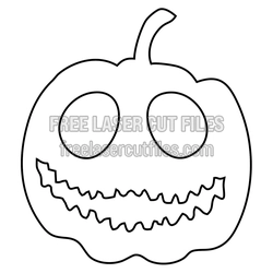 Jack-O'-Lantern Pumpkin Face Laser Cut File