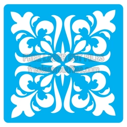 Ornamental Floral Square Stencil Ready to Cut for Laser Crafting