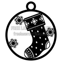 Christmas Stocking Ornament Free Laser Cut File