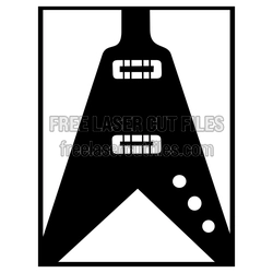 Electric Guitar Wall Art Laser Cut File