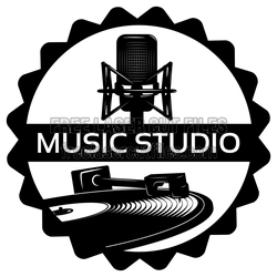 Music Studio Logo Sign Ready to Cut Laser Design
