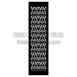 Ornamental Laser-Cut Door Panel Pattern, Ready to Cut