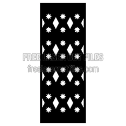 Decorative Floral Door Screen Panel, Laser Cut Pattern