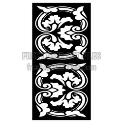 Floral Decorative Screen Panel Vector Template, Laser Ready