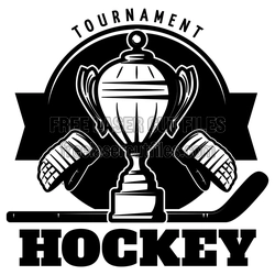 Hockey Tournament Trophy Logo Sign Ready to Cut