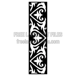 Ornamental Decorative Panel Pattern for Laser Cutting