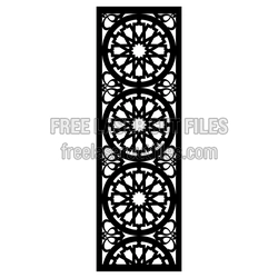 Ornamental Geometric Panel Pattern, Laser Ready Decorative Screen