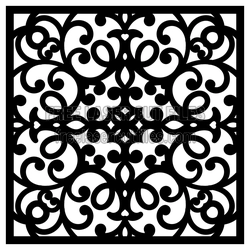 Ornamental Scroll Panel Laser Cut File, Decorative Screen