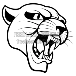 Roaring Panther Face Laser Cut Wall Decor