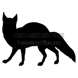 Standing Fox Silhouette Laser Cut File, Ready to Cut