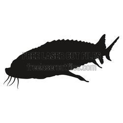 Fish Silhouette Laser Cut File, Ready to Cut Ocean Animal