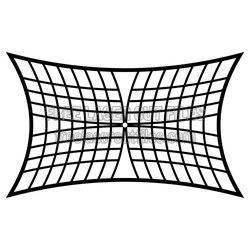 Geometric Curved Grid Wall Clock Design, Ready to Cut