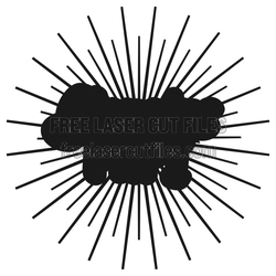 Gracias Papi Sunburst Sign Laser Cut File