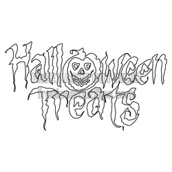 Halloween Treats Pumpkin Sign Laser Cut File