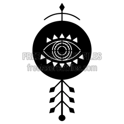 Lucky Eye Wall Art Decor Laser Cut Template