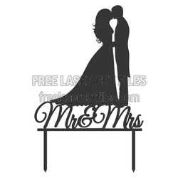 Mr & Mrs Wedding Cake Topper, Ready to Cut