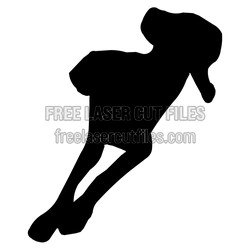 Running Dog Silhouette Laser Cut File, Ready to Cut