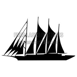 Sailboat Sailing Ship Vector, Laser Ready Free Cut File