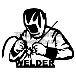 Welder Silhouette Sign - Ready to Cut Workshop Design