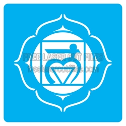 Chakra Mandala Stencil Laser Cut File for DIY Decor