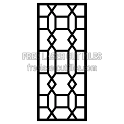 Decorative Geometric Door Panel Laser Cut Pattern