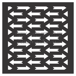 Arrow Pattern Laser Cut Panel, Ready to Cut Decorative Screen