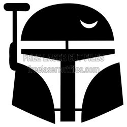 Boba Fett Helmet Clipart Ready to Cut Laser Design