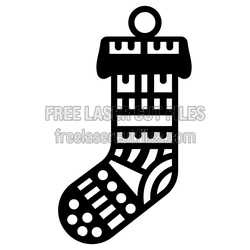 Christmas Stocking Ornament Laser Cut File