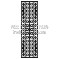 Decorative Geometric Door Screen Pattern for Laser Cutting