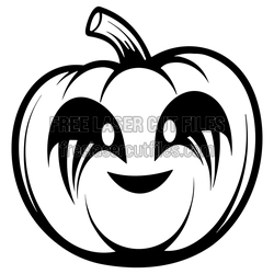 Happy Halloween Pumpkin Clipart Free Laser Cut Design