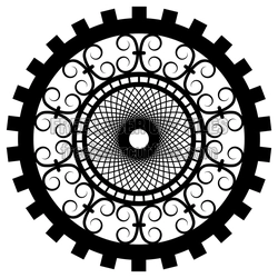 Ornamental Mandala Gear Panel Ready to Cut