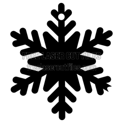 Snowflake Christmas Ornament Laser Cut File