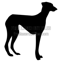 Standing Dog Silhouette Laser Cut File, Ready to Cut