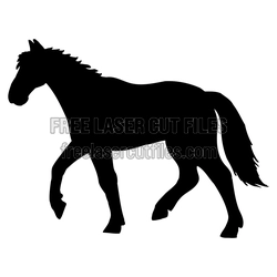 Walking Horse Silhouette Laser Cut File, Ready to Cut