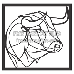 Abstract Horse Head Laser Cut Wall Art, Ready to Cut