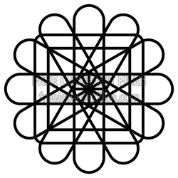 Flower of Life Geometric Mandala Laser Cut Template