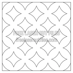 Geometric Quilt Pattern Panel Laser Cut File