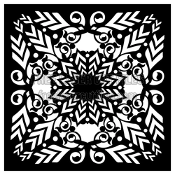 Ornamental Floral Panel Laser Cut Pattern, Ready to Cut