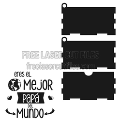 Best Dad in the World Laser Cut Gift Box File