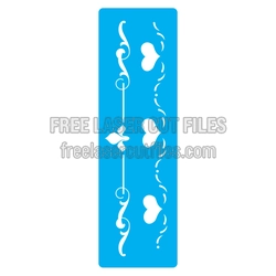 Decorative Heart Stencil Panel for Laser Cutting