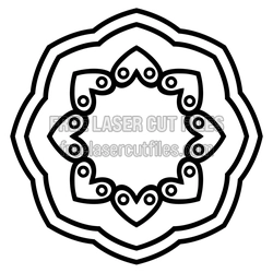 Decorative Mandala Frame Laser Cut File, Ready to Cut