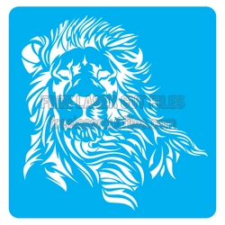 Lion Head Stencil Laser Cut File, Ready to Cut SVG/DXF