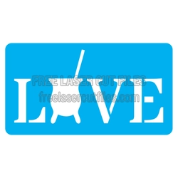 Love Stencil Sign Template for Laser Cutting
