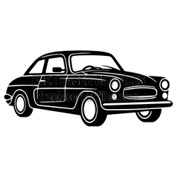 Vintage Classic Car Clipart Laser Cut Design