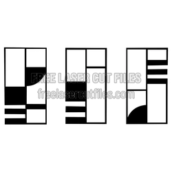Abstract Geometric Panel Template Ready to Cut for Laser Use