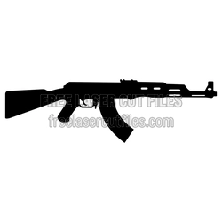 AK-47 Rifle Silhouette Free Laser Cut File