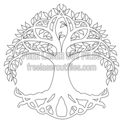 Celtic Tree Ornament Design for Laser Cutting