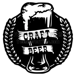 Craft Beer Badge Design for Laser Cutting, Ready to Cut