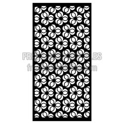 Decorative Floral Screen Panel Pattern for Laser Cutting