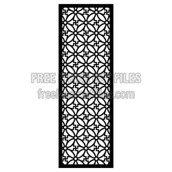 Decorative Geometric Door Screen Pattern Ready to Cut